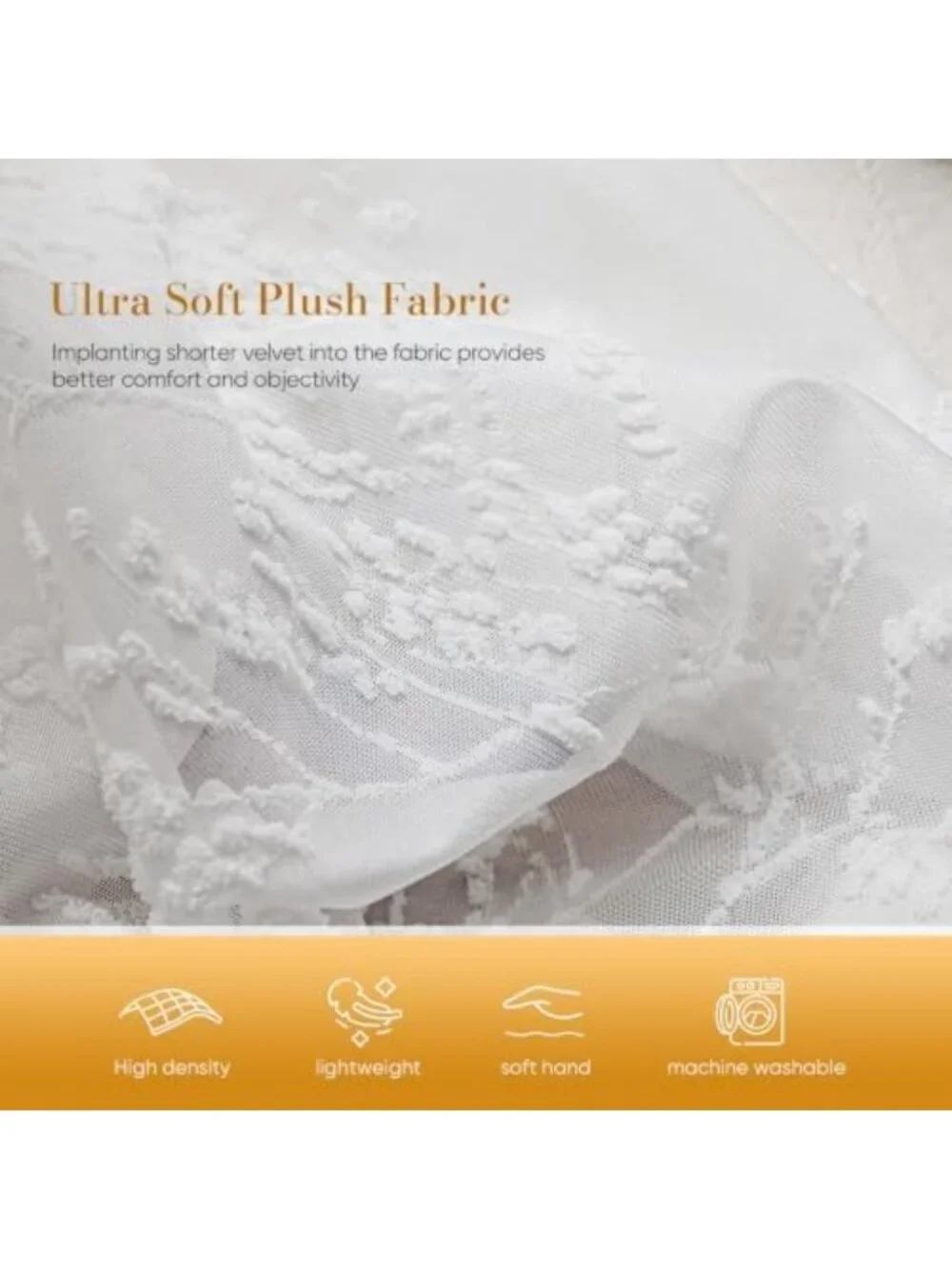3D Floral Lace Curtains Set - Semi-Sheer Light Filtering Drapes, 96